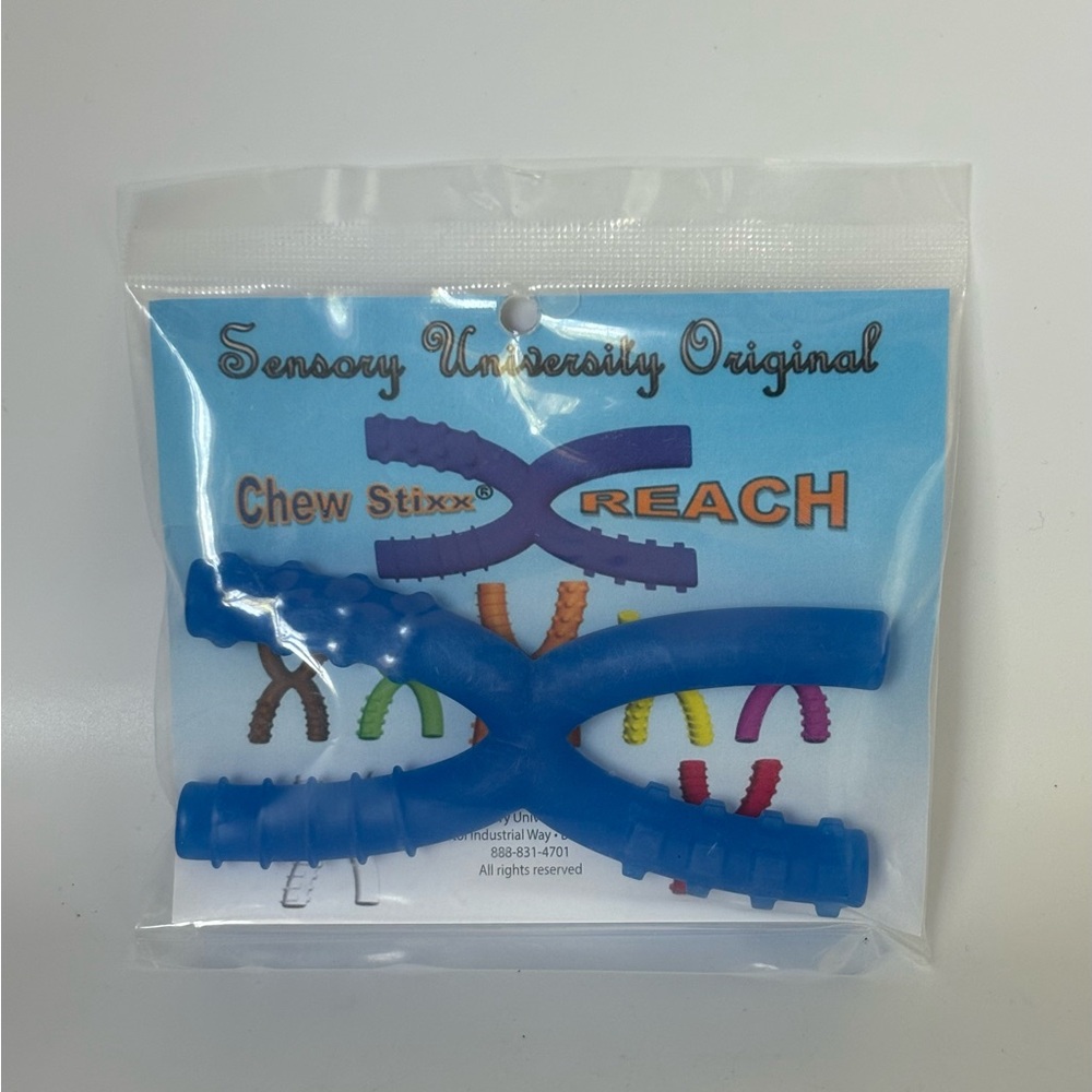 *$8 Add-On* Sensory University Original Chew Stixx Reach Oral Motor Device, Blue